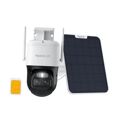 4K Dual Lens 4G Cellular Security Camera Wireless Outdoor, 360 PTZ with 4G Set