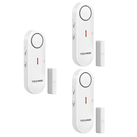 2-in-1 Alarm & Chime, Easy-to-Install Door Alarm Sensor, 3-Level Volume Adjus...