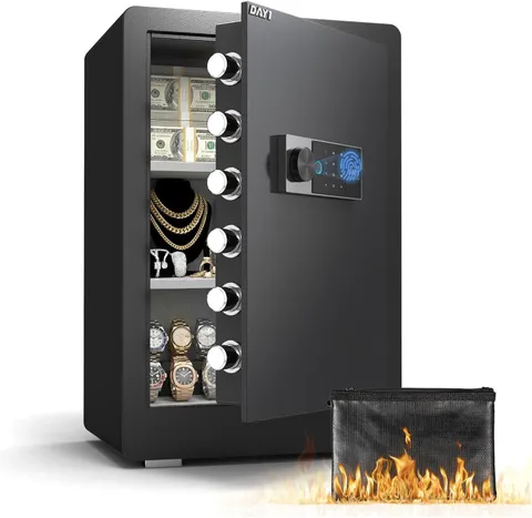 Biometric Fingerprint Safe Box 3.0 Cubic Feet with Fireproof Bag