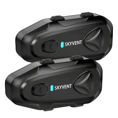 Motorcycle Bluetooth Communication System Headset Intercom, 4 Riders 1500m Q4