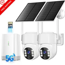 Security Cameras Wireless Outdoor 5G& 2.4G, No Subscription, 2 White