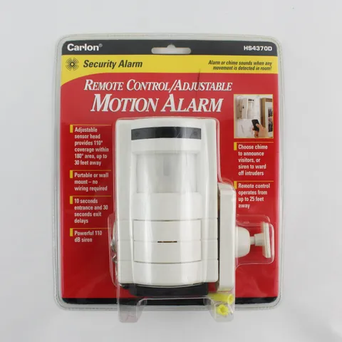 Carlon Remote Control Motion Security Alarm - New