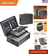 Portable Fireproof Document Safe with Combination Lock - Ideal for Documents