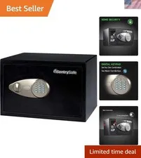 Safe with Digital Keypad Lock, Steel Safe with Interior Lining and Bolt Down ...