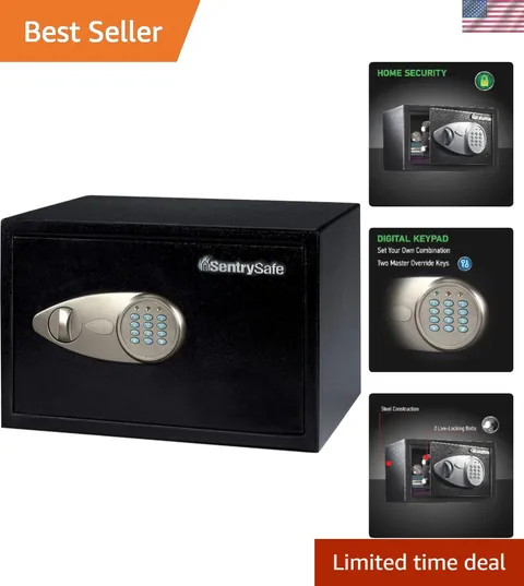 Safe with Digital Keypad Lock, Steel Safe with Interior Lining and Bolt Down ...