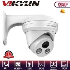 VIKYLIN CCTV NDAA Night Version 8MP Security POE Camera Mount Onvif Outdoor Lot