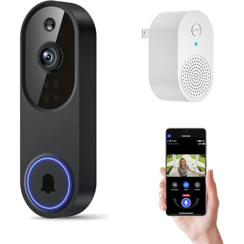 Wireless Video Doorbell with Wide-Angle View & Instant Smartphone Alerts