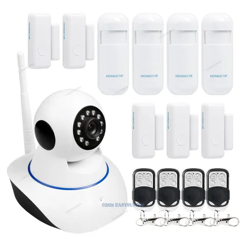 WIFI HD IP Camera IR Night Vision+Wireless Window Sensor For Home Alarm
