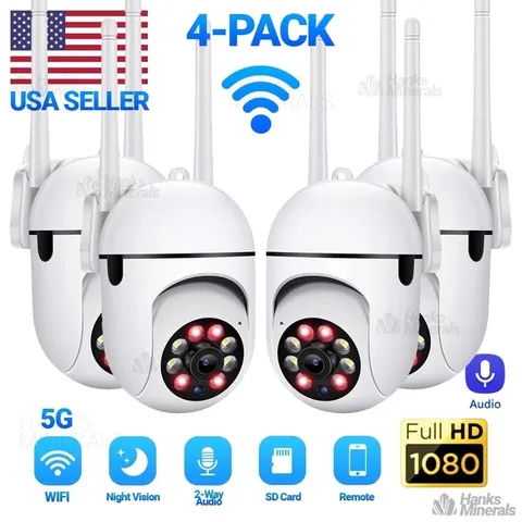 4-Pack 5G Wifi Security Camera System Smart Outdoor Night Vision 1080P 4 Channel