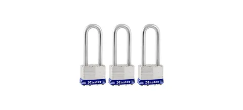 Padlock, Keyed Alike Key, 5/16 in Dia Shackle, 2-1/2 in H Shackle, Steel Shackle