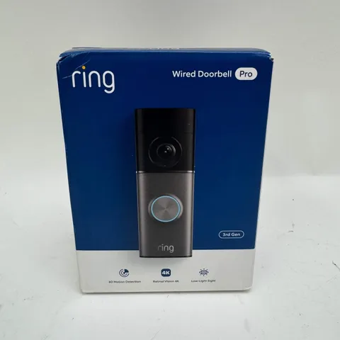 New Ring Floodlight Cam Pro 2nd Gen Doorbell Camera White 5DFYA2