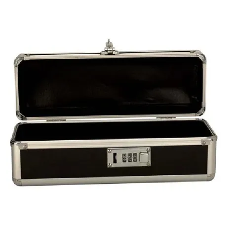 LOCKABLE STORAGE CHEST CASE SMALL BLACK COMBINATION LOCK