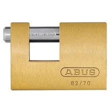 ABUS Mechanical 82/70mm Monoblock Brass Shutter Padlock ABU8270