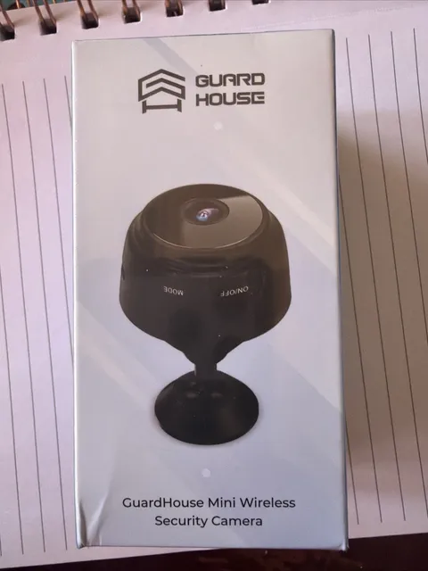 GuardHouse Mini Wireless Security Camera Black Indoor 30963-V1 Guard House - New