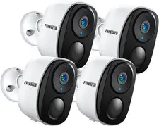 2K 3MP Outdoor Wireless Security Camera Support Pairing via Bluetooth, Rechargea