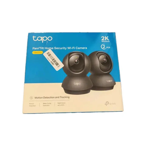 2-Pack Tapo TP-Link 2K Pan/Tilt Indoor Security Camera for Baby Monitor