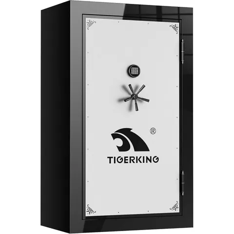 TIGERKING 58-Gun Fireproof Safe, 45-Min Fire Rated, Modular Racks, Heavy Steel