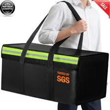 Extra Large Fireproof Document Bag 24x12x12 Reflective Strip for Valuables Photo