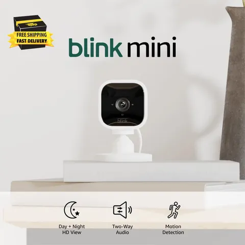 Mini - Compact Indoor Plug-In Smart Security Camera, 1080P HD Video, Night Visio