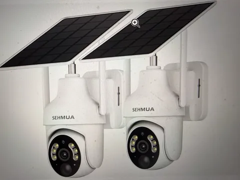 SEHMUA RBX-S73 2K Battery Solar Wireless  Zoom 2 Outdoor Security Cameras NIB