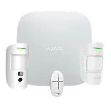 Ajax HUB2 Professional Alarm Kit + PIRCAM + Control + PIR Detector White