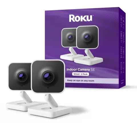 Roku Smart Home Indoor Camera SE (2-Pack) Wi-Fi-Connected - Wired Security