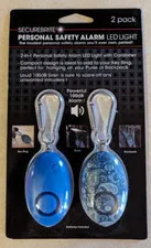 Securebrite Personal Safety Alarm LED Light 2 pack 2pk Blue & Paisley 100DB