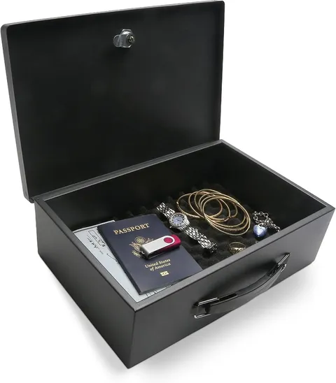 Safes & Door Locks Small Safe Box for Home Fire Resistant Documents Lock Box W/