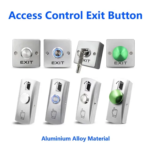 NO/COM Zinc Alloy Exit Button Switch Push Exit Button Door Release Switch for Ac