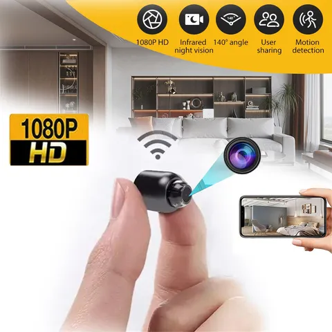 Mini Camara Oculta Espia De Seguridad WiFi Inalambrica 1080P Con Audio y Video