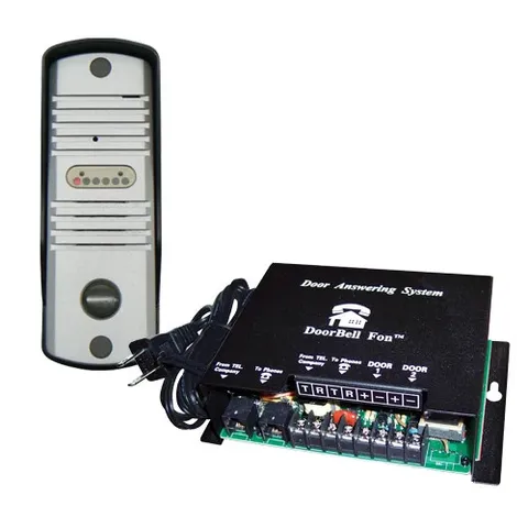 DoorBell Fon Door Answering Kit with SlimLine Intercom, Aluminum (DP38-SS)