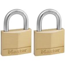 Master Lock 140EURT Solid Brass 40mm 4-Pin Lock - Equal Key X 2
