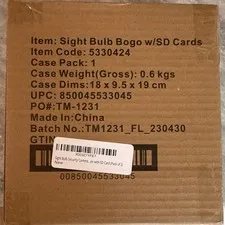 Sight Bulb Security Camera 1080p Wi-Fi Pan/Tilt Motion 2-Way Night, 2 Pack