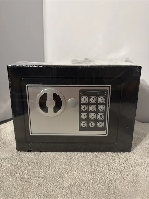 Electronic Keypad With Keys 9x7x6.5” Countertop Wall Safe Lock Box Sealed