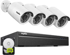 8CH 4K Poe Security Camera System - 8CH 8MP NVR Security System with 4Pcs Wired