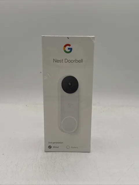 Google Nest Doorbell (Wired, 2nd Gen) Video Surveillance Cameras White
