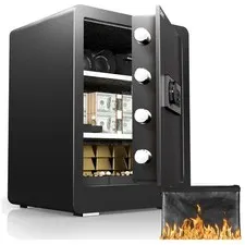 Pry-Resistant Safe Box with Live-Locking Bolts