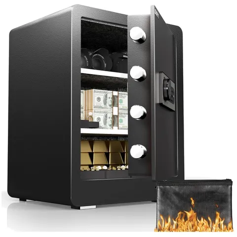 Pry-Resistant Safe Box with Live-Locking Bolts