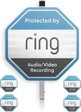 1 Yard Sign-ring with 4 Window Stickers compatible with Ring Home Security Sy...