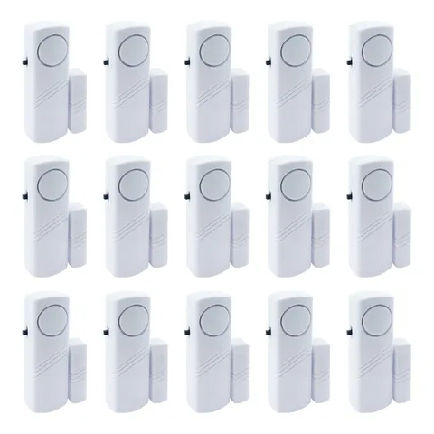 Door Window Alarm, 90DB Alarms for Kids Safety 15 Pack, white