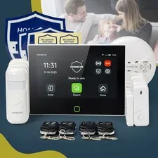 HOMSECUR Wireless WIFI 4G GSM LCD SMS Autodial Home House 7" Alarm System