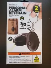 2 BY-TECH Personal Alarm Keychains Loud Alert LED Light 120dB Self-Defense Siren