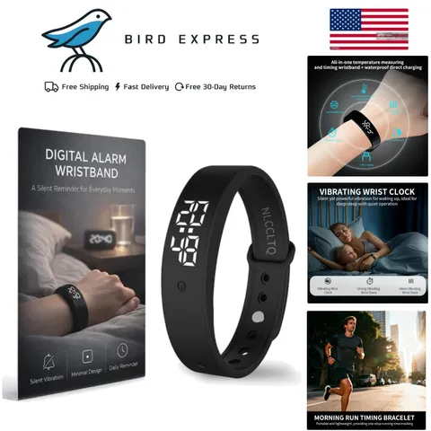 Vibrating Alarm Wristband for Heavy Sleepers Deaf Sleep Tracker Water Resistant