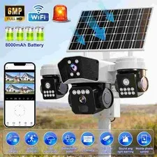 Camara De Seguridad 6MP Solar Inalambricas Para Casa y Exterior Con Audio Video