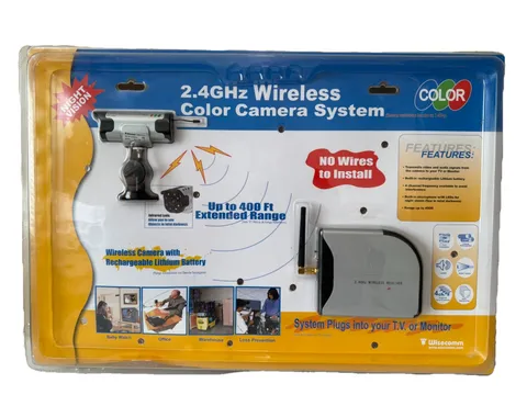 Wisecomm 2.4 GHz Wireless Color Camera System Camera & Receiver CW3510 NEW