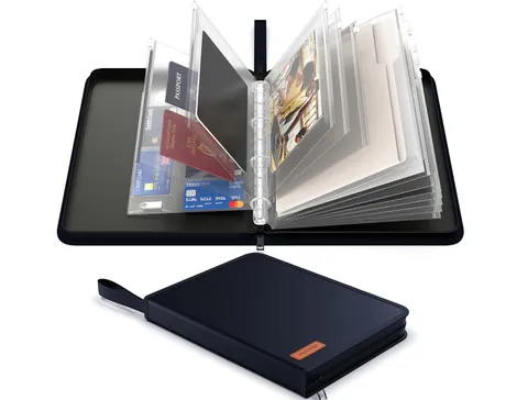 Important Document Organizer Zipper Binder,Fireproof Document Bag for Birth C...
