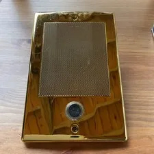 M&S BD3BN INTERCOM DOOR SPEAKER/STATION WITH BELL BUTTON, BRIGHT BRASS