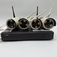 Hiseeu NVR Security System 4 Wireless Cameras HDD Not Working Parts Repair