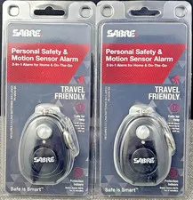 Sabre Personal Alarm & Motion Sensor 120 dB TSA Compliant Batteries Included 2pk