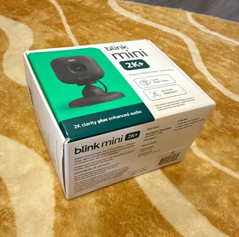 Blink Mini 2K+ Indoor Wi-Fi IP Camera, Plug-In, Alexa Compatible, Black